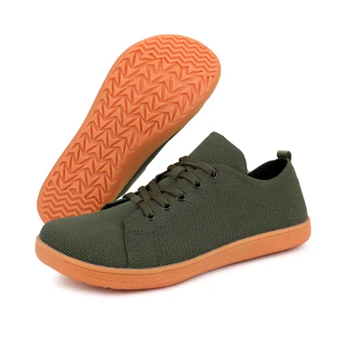 Men Flyknit Barefoot Hiking Shoes Breathable Wide Toe Outdoor Casual Walking Shoes Non-slip Lightweight Sneakers For Men Women