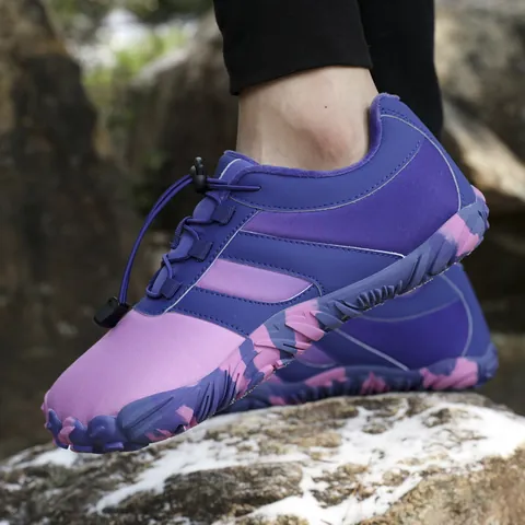 Waterproof Outdoor Hiking Shoes For Men Women Winter Warm Velvet Lining Anti-Slip Rubber Sole Snow Boots Casual Sneakers