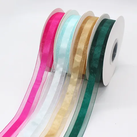 Nylon Mid-Satin Edge Organza Ribbon For DIY Hair Accessories Gift Bouquet Wrapping Decoration Multi Colors Crafts Tape