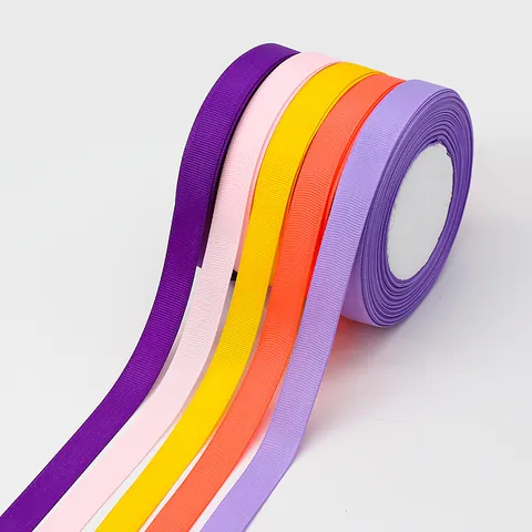 Polyester Grosgrain Ribbon Ribbed Webbing DIY Hair Bows Gift Wrapping Wedding Party Garment Decoration Accessory