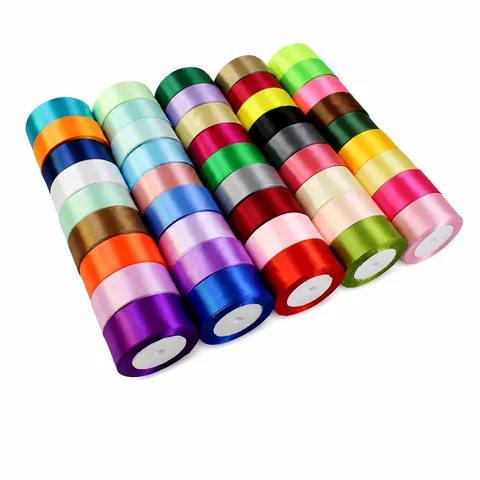 Hochwertiges Polyester Satin Und Ripsband Für DIY Geschenkverpackung Hochzeitsdekoration Buntes Nähzubehör