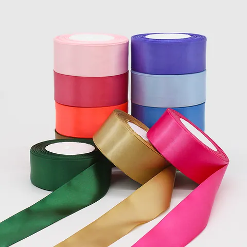 Nastro di Raso di Poliestere su un Solo Lato Per Confezioni Regalo Decorazione Floreale Nastro per Regalo Matrimonio Festa Fai da Te