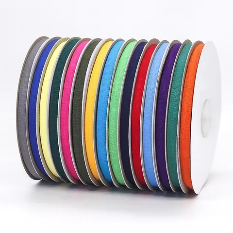 Cotton Herringbone Webbing Multi Color Twill Tape For Sewing DIY Craft Clothing Hemming Gift Wrapping Ribbon Accessory