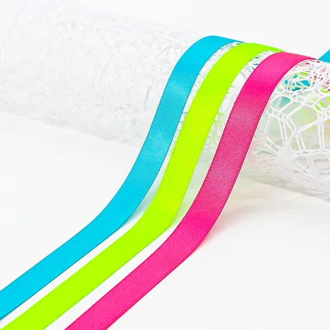 Polyester Satin Ribbon For Gift Wrapping Wedding Party DIY Decoration Decorative Craft Ribbon Smooth Silk Like Finish Ribbon