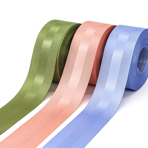 Polyester Satin Grosgrain Ribbon For Gift Wrapping DIY Hair Accessories Crafts Flowers Decoration Striped Ribbed Ribbon