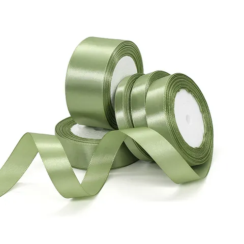 Nastro di Raso Verde Salvia per Confezioni Regalo Decorazione Floreale Festa di Matrimonio Artigianato Elegante Nastro Lucido in Poliestere
