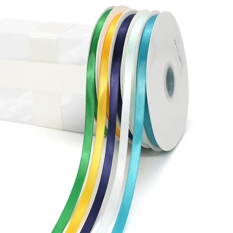 Nastro di Raso in Poliestere Per Confezioni Regalo Decorazioni Floreali Scatole Per Dolci Fai Da Te Matrimonio Festa Finitura Lucida