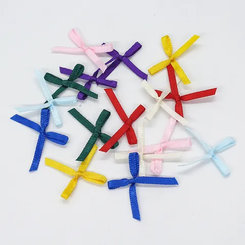 Mini Polyester Satijnen Lint Strikjes Voor DIY Handwerk Ondergoed Decoratie Handgemaakte Kleine Strikjes Kledingaccessoires