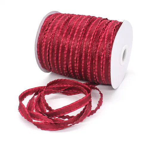 Nastro in Poliestere con Pieghe a Volant da 1cm Bordo a Onda per Imballaggio Fiori Accessori Capelli Fai da Te Cucito Regalo