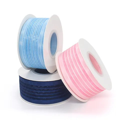 Wide Striped Sheer Organza Ribbon With Satin Borders For Gift Wrapping Flower Packaging DIY Bow Crafts Decorative Ribbon