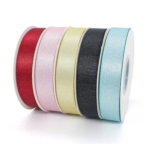 Metallic Glitter Ribbon Polyester Shimmering Silk Ribbon For Gift Wrapping Bouquet Bow Making DIY Wedding Party Craft Decoration