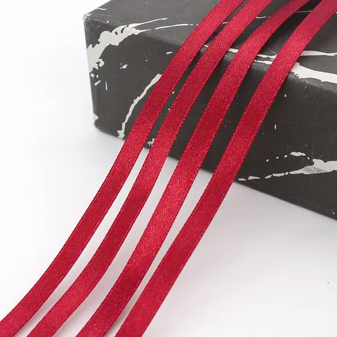 Doppelseitiges Satinband Polyester Gewebe Dekoratives Farbiges Band Für Geschenkverpackung Hochzeit Party Haar Accessoires Basteln