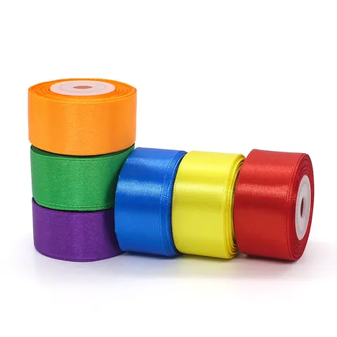 Cinta de Satén de Poliéster Cinta Decorativa Colorida para Envolver Regalos Manualidades DIY Boda Fiesta Lazos para el Cabello Decoraciones