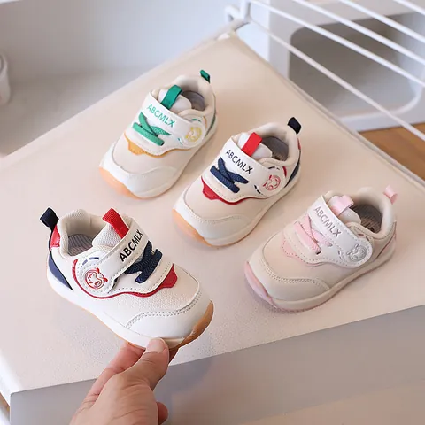 Toddler Baby Walking Shoes Casual Non Slip Breathable Lightweight Sneakers For Boys Girls Soft Sole Velcro First Walker Infant Sport Shoes
