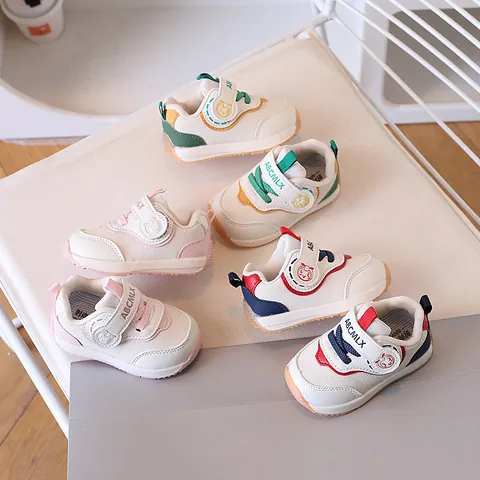 Toddler Baby Walking Shoes Casual Non Slip Breathable Lightweight Sneakers For Boys Girls Soft Sole Velcro First Walker Infant Sport Shoes