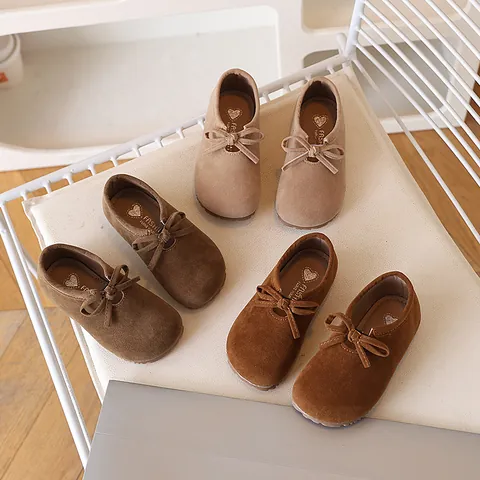 Meisjes Vintage Mary Jane Schoenen Mat PU Leer Met Strikje Antislip Platte Prinses Schoenen Voor Kinderen Herfst