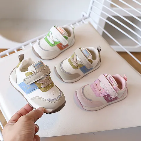 Zapatos para Caminar para Bebé Suela Blanda Zapatillas para Niños Pequeños Antideslizantes Cuero Microfibra Primeros Pasos