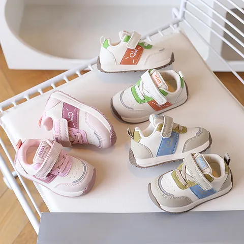 Zapatos para Caminar para Bebé Suela Blanda Zapatillas para Niños Pequeños Antideslizantes Cuero Microfibra Primeros Pasos
