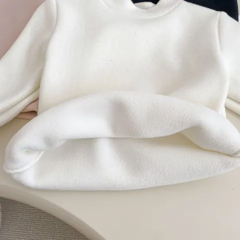 Παιδικό Φανελάκι με Επένδυση Fleece Ζεστό Θερμικό Ψηλός Λαιμός Μακρυμάνικο Top για Νήπια Αγόρια Κορίτσια Χειμερινό