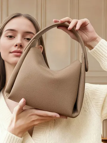 Bolso de Hombro de Cuero Genuino Vintage para Mujer Primera Capa de Piel de Vaca Bolso de Mano Crossbody Tote Bag para Oficina Diaria Minimalista Gran Capacidad