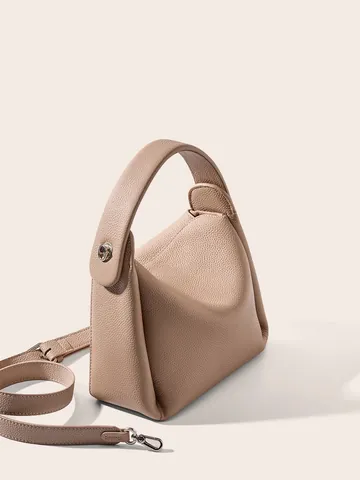 Bolso de Hombro de Cuero Genuino Vintage para Mujer Primera Capa de Piel de Vaca Bolso de Mano Crossbody Tote Bag para Oficina Diaria Minimalista Gran Capacidad