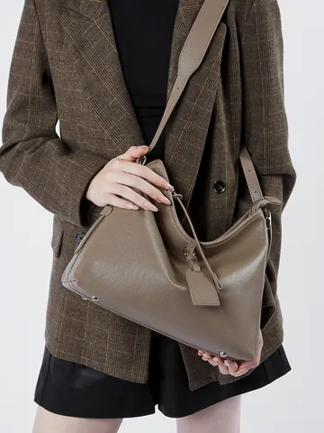 Damen Große Kapazität Erste Schicht Kuhleder Tote Bag Retro Weiche Echtes Leder Schultertasche Vielseitige Umhängetasche
