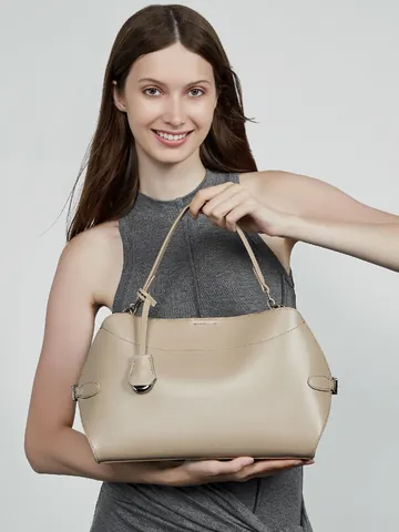 Borsa da Donna in Vera Pelle Grande Capacità Pendolare Borsa a Tracolla Moda Minimalista Quadrata Borsa per Ufficio