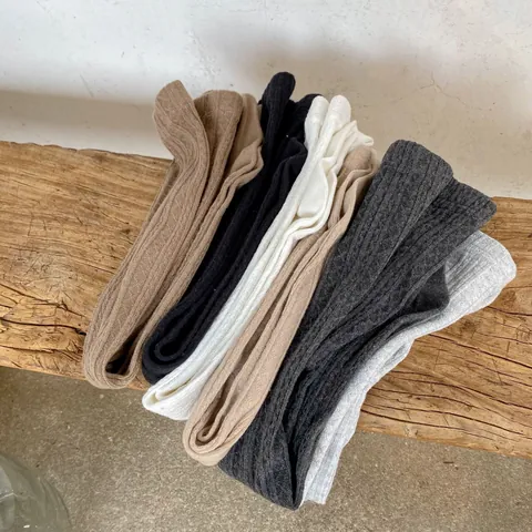 Baby Girls Ribbed Knit Stirrup Leggings High Waist Solid Color Combed Cotton Footless Pants For Toddler Infants Bottoms