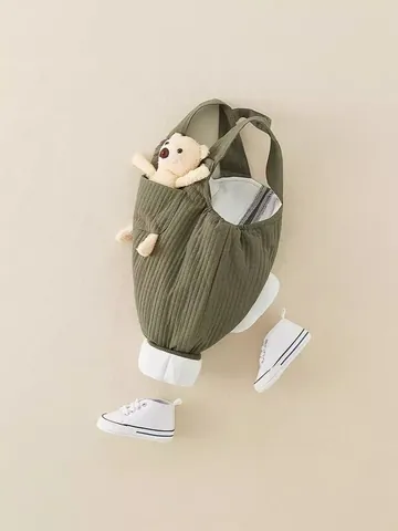Newborn Baby Cartoon Bear Quilted Suspender Pants Korean Style Infant Winter Warm Padded Dungarees Romper For Baby Boys Girls