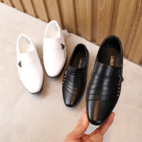 Jungen Halbschuhe Britischer Stil Mikrofaser Leder Formelle Loafer Slipper Performance Hochzeit Schule Kinder Flache Schuhe
