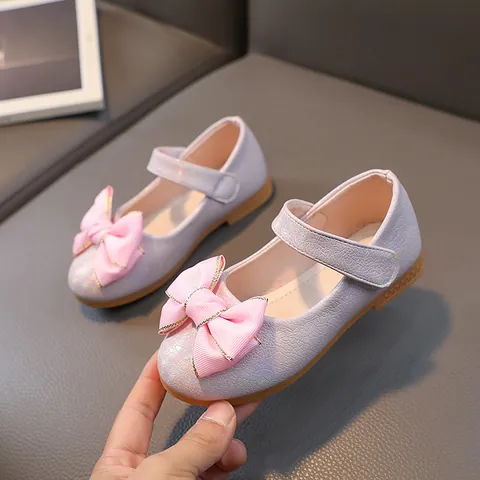 Mädchen Schleife Mary Jane Prinzessin Schuhe Weiche Sohle PU Leder Kleidung Schuhe Für Kleinkinder Kinder Party Alltag Wanderschuhe
