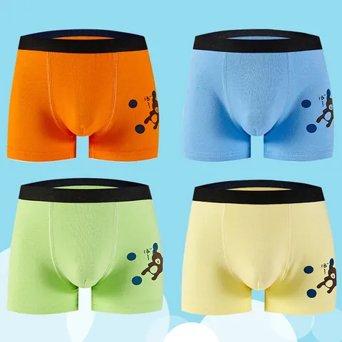Jungen Baumwolle Boxer Briefs Cartoon Bär Dinosaurier Druck Unterwäsche Weich Atmungsaktiv Kleinkind Kinder Unterhosen Bequeme Boxershorts