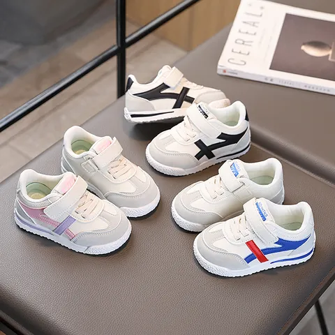 Scarpe Sportive Casual per Bambini Ragazzi Ragazze Sneaker Traspiranti Con Chiusura a Strappo Scarpe da Corsa per Bambini Piccoli