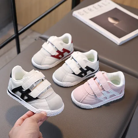 Sneakers alla Moda per Bambini Scarpe da Corsa in Microfibra Traspirante per Ragazzi Ragazze Scarpe da Passeggio Casual con Chiusura a Strappo