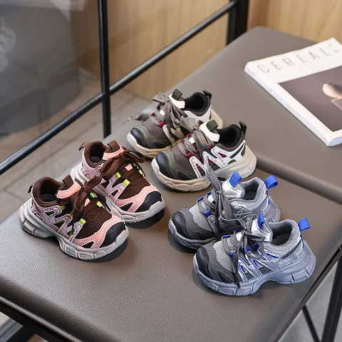 Scarpe Sportive per Bambini in Mesh Traspirante Leggere Sneakers alla Moda Patchwork per Ragazzi Ragazze Scarpe da Corsa Casual