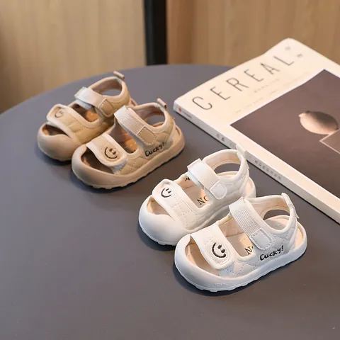 Sandali per Neonati Suola Morbida Scarpe per Primi Passi Per Ragazzi Ragazze Punta Chiusa Antiscivolo Sandali da Spiaggia Scarpe Estive per Neonati