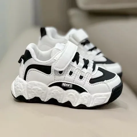 Sneakers da Bambino Traspiranti in Mesh Ragazzi Ragazze Antiscivolo Dad Shoes Velcro Scarpe Sportive Casual