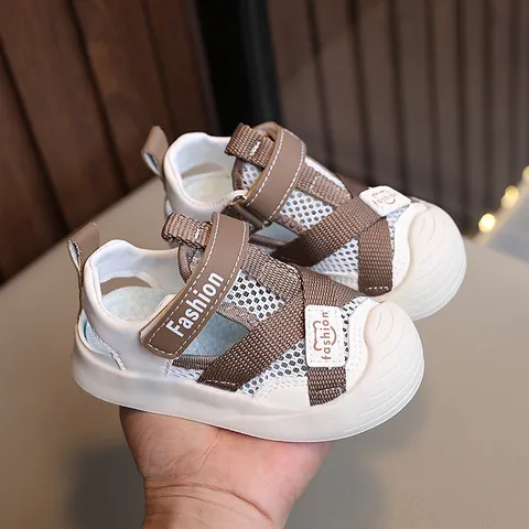 Sandali in Mesh Traspirante per Neonati Traforati Estivi Suola Morbida Scarpe Primi Passi per Bambini e Bambine Sandali Sportivi Casual
