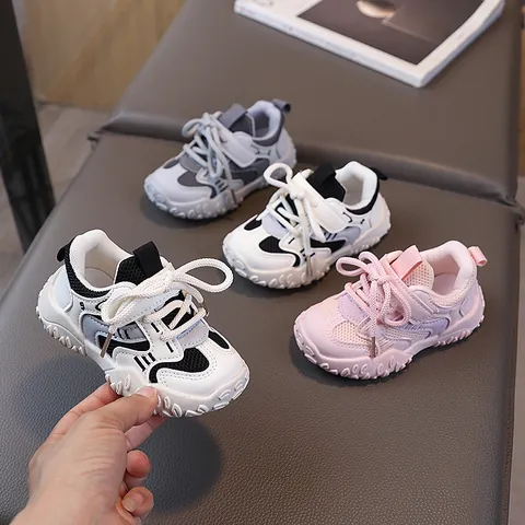 Sneakers per Bambini Mesh Traspirante Patchwork Scarpe Sportive Casual per Ragazzi Ragazze Bambini Suola Morbida