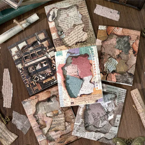 Missing Details Serie Retro Lasergebrannte Kante Aufkleber Pack Für DIY Scrapbooking Journal Dekorative Papieraufkleber