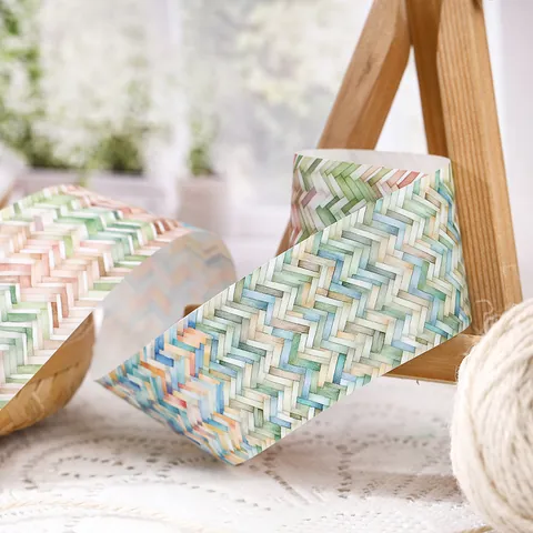 Woven Texture PET Washi Tape Decorative Adhesive Tape For Scrapbooking DIY Crafts Journaling Interwoven Drawing Series