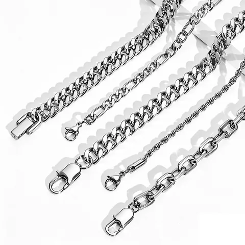 Bracelets En Acier Inoxydable Avec Motifs Figaro Et Chaîne Corde Bijoux Mode Pour Hommes Unisexes