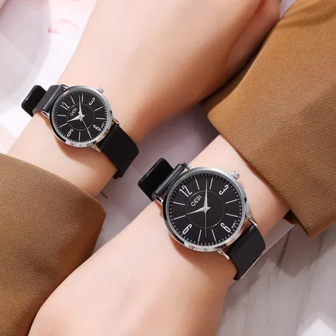 GEDI Minimalistische Wasserdichte Quarzuhr Mit Silikonarmband Modische Paar Armbanduhr Für Studenten Herren Damen Geschenk