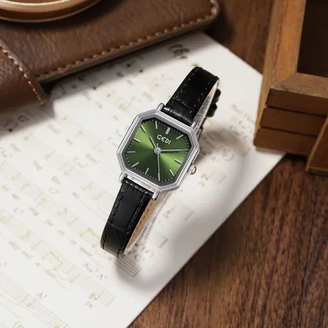 Vintage Quadratisches Zifferblatt Damen Quarzuhr Wasserdicht Kunstlederband Elegante Mode Armbanduhr Retro Minimalistische Zeitmesser