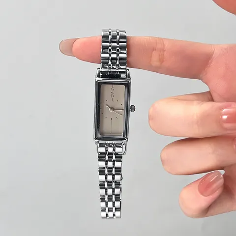 Vintage Rechteckige Quarzuhr Für Damen Edelstahl Armband Legierungs Gehäuse Elegante Mode Damen Wasserdichte Armbanduhr Geschenk