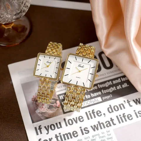 Reloj de Cuarzo Cuadrado Minimalista para Hombre Mujer Vintage Impermeabile de Aleación de Lujo Reloj de Pulsera Joyería de Moda