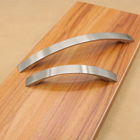 Modern Brushed Aluminum Alloy Furniture Handle Minimalist Arch Cabinet Pull For Wardrobe Drawer Cupboard Kitchen Door Handles