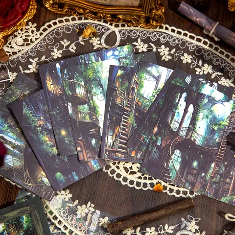 Papel de Material de Scrapbook Vintage Wasteland Fantasy Gothic Junk Journal Papel de Manualidades Estético para Diario DIY