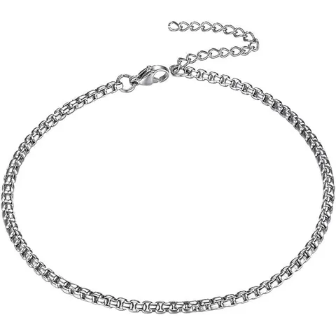 Bracelet Tressé en Acier Inoxydable Hip Hop pour Hommes Femmes Punk Double Maille Épi Figaro Box Bijoux Accessoires