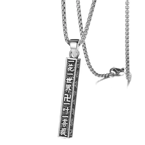 Vintage Stainless Steel Chain Necklace With Alloy Pendant Hip Hop Punk Jewelry Gothic Cross Anchor Skull For Men Women